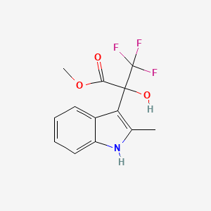 molecular formula C13H12F3NO3 B6355286 methyl 3,3,3-trifluoro-2-hydroxy-2-(2-methyl-1H-indol-3-yl)propanoate CAS No. 114125-59-6