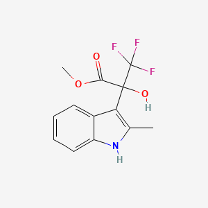 molecular formula C13H12F3NO3 B6355286 Methyl 3,3,3-trifluoro-2-hydroxy-2-(2-methyl-1H-indol-3-yl)propanoate, 97% CAS No. 114125-59-6