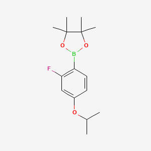 molecular formula C15H22BFO3 B6355312 2-Fluoro-4-isopropoxyphenylboronic acid pinacol ester CAS No. 2121515-28-2