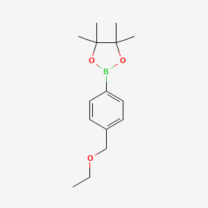 molecular formula C15H23BO3 B6355320 2-(4-(Ethoxymethyl)phenyl)-4,4,5,5-tetramethyl-1,3,2-dioxaborolane CAS No. 1351353-56-4