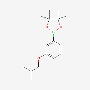 molecular formula C16H25BO3 B6355327 2-(3- Isobutoxyphenyl)-4,4,5,5-tetramethyl-1.3.2-dioxaborolane;  97% CAS No. 1338916-31-6