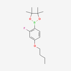 molecular formula C16H24BFO3 B6355330 4-Butoxy-2-fluorophenylboronic acid pinacol ester CAS No. 2121514-65-4