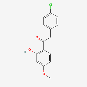 molecular formula C15H13ClO3 B6355337 2-(4-氯苯基)-1-(2-羟基-4-甲氧基苯基)乙酮 CAS No. 79744-48-2