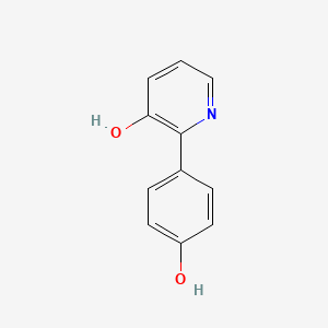 molecular formula C11H9NO2 B6355346 2-(4-Hydroxyphenyl)-3-hydroxypyridine, 95% CAS No. 30820-92-9