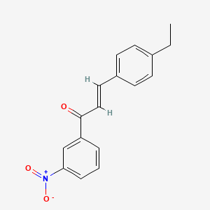 molecular formula C17H15NO3 B6355388 (2E)-3-(4-Ethylphenyl)-1-(3-nitrophenyl)prop-2-en-1-one CAS No. 903277-68-9