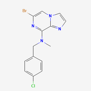 molecular formula C14H12BrClN4 B6355394 (6-Bromo-imidazo[1,2-a]pyrazin-8-yl)-(4-chloro-benzyl)-methyl-amine CAS No. 1446487-84-8