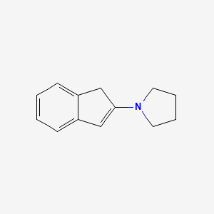 B6355401 2-(1-Pyrrolidinyl)indene CAS No. 39157-79-4
