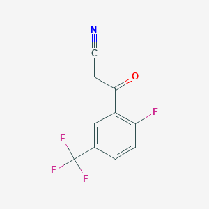 molecular formula C10H5F4NO B6355416 2-Fluoro-5-(trifluoromethyl)benzoylacetonitrile CAS No. 1500572-13-3