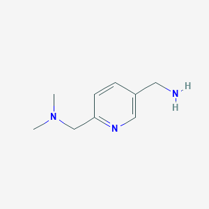 molecular formula C9H15N3 B6355433 1-[5-(Aminomethyl)-2-pyridyl]-N,N-dimethylmethanamine CAS No. 1528646-05-0