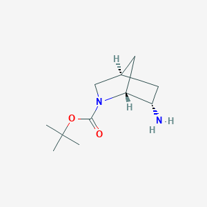 molecular formula C11H20N2O2 B6355478 (1R,4R,6S)-t-Butyl 6-amino-2-azabicyclo[2.2.1]heptane-2-carboxylate CAS No. 1433638-95-9