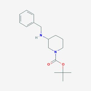 molecular formula C17H26N2O2 B063555 Tert-butyl 3-(benzylamino)piperidine-1-carboxylate CAS No. 183207-64-9