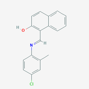 molecular formula C18H14ClNO B6355500 1-[(4-Chloro-2-methyl-phenylimino)-methyl]-naphthalen-2-ol CAS No. 199803-17-3