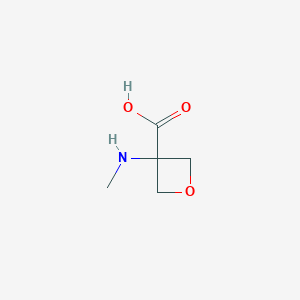 molecular formula C5H9NO3 B6355510 3-(Methylamino)oxetane-3-carboxylic acid CAS No. 1541289-37-5