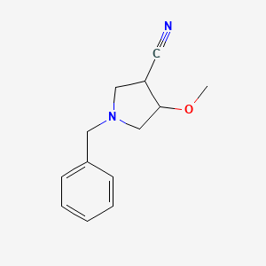 molecular formula C13H16N2O B6355528 1-Benzyl-4-methoxy-pyrrolidine-3-carbonitrile CAS No. 885956-97-8