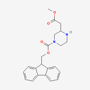 molecular formula C22H24N2O4 B6355563 Methyl 4-Fmoc-piperazine-2-acetate CAS No. 885949-87-1
