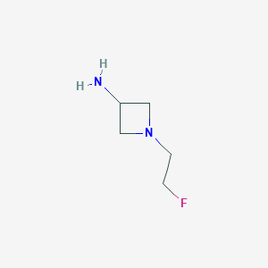 molecular formula C5H11FN2 B6355589 1-(2-Fluoroethyl)azetidin-3-amine CAS No. 1516698-94-4