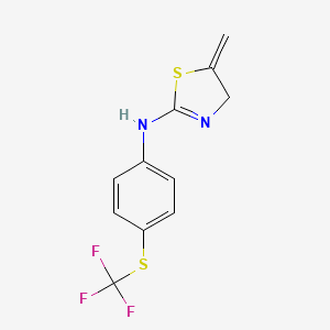 molecular formula C11H9F3N2S2 B6355597 (3-Methylene(2,5-thiazolinyl))(4-(trifluoromethylthio)phenyl)amine CAS No. 1023367-65-8