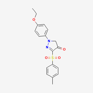 molecular formula C18H18N2O4S B6355615 1-(4-Ethoxyphenyl)-3-((4-methylphenyl)sulfonyl)-2-pyrazolin-4-one CAS No. 1023468-48-5