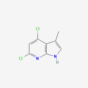 molecular formula C8H6Cl2N2 B6355627 4,6-Dichloro-3-methyl-1H-pyrrolo[2,3-b]pyridine CAS No. 1638771-47-7