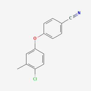 molecular formula C14H10ClNO B6355653 4-(4-Chloro-3-methylphenoxy)benzonitrile CAS No. 24789-55-7