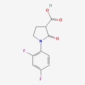 molecular formula C11H9F2NO3 B6355662 1-(2,4-Difluorophenyl)-2-oxopyrrolidine-3-carboxylic acid CAS No. 618070-33-0