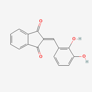 molecular formula C16H10O4 B6355671 2-((2,3-Dihydroxyphenyl)methylene)indane-1,3-dione CAS No. 121258-59-1
