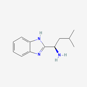 molecular formula C12H17N3 B6355690 (R)-1-(1H-Benzimidazol-2-yl)-3-methylbutylamine CAS No. 1235960-36-7