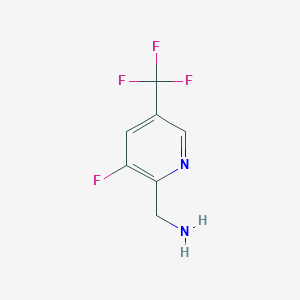 molecular formula C7H6F4N2 B6355704 (3-Fluoro-5-(trifluoromethyl)pyridin-2-yl)methanamine CAS No. 1260892-22-5