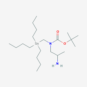 molecular formula C21H46N2O2Sn B6355740 t-Butyl(2-aminopropyl)((tributylstannyl)methyl)carbamate CAS No. 1557288-02-4