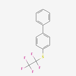 molecular formula C14H9F5S B6355753 4-Pentafluoroethylsulfanyl-biphenyl CAS No. 933673-37-1