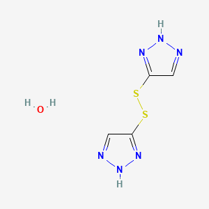 molecular formula C4H6N6OS2 B6355843 4,4'-DI(1,2,3-TRIAZOLYL) DISULFIDE HYDRATE CAS No. 1378512-80-1