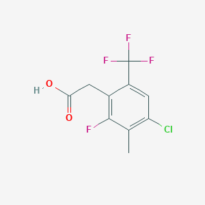 4-Chloro-2-fluoro-3-methyl-6-(trifluoromethyl)phenylacetic acid;  98%