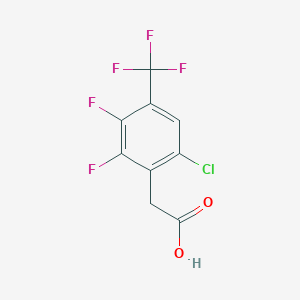 6-Chloro-2,3-difluoro-4-(trifluoromethyl)phenylacetic acid, 98%