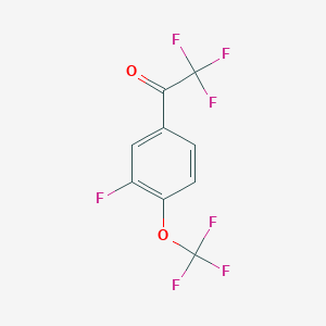 molecular formula C9H3F7O2 B6355913 4'-Trifluoromethoxy-2,2,2,3'-tetrafluoroacetophenone CAS No. 1417461-75-6