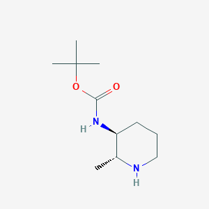 molecular formula C11H22N2O2 B6355966 tert-butyl N-[(2R,3S)-2-methyl-3-piperidyl]carbamate CAS No. 1821708-00-2