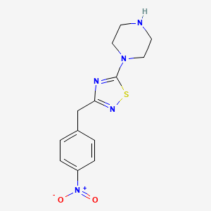 1-{3-[(4-Nitrophenyl)methyl]-1,2,4-thiadiazol-5-yl}piperazine