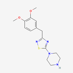 1-{3-[(3,4-Dimethoxyphenyl)methyl]-1,2,4-thiadiazol-5-yl}piperazine
