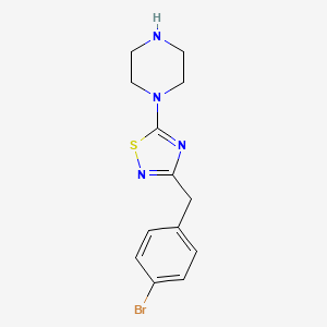 1-{3-[(4-Bromophenyl)methyl]-1,2,4-thiadiazol-5-yl}piperazine