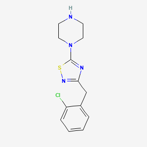 1-{3-[(2-Chlorophenyl)methyl]-1,2,4-thiadiazol-5-yl}piperazine