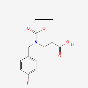 molecular formula C15H20FNO4 B6356293 3-{[(Tert-butoxy)carbonyl][(4-fluorophenyl)methyl]amino}propanoic acid CAS No. 1182270-04-7