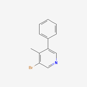 molecular formula C12H10BrN B6356369 3-Bromo-4-methyl-5-phenylpyridine CAS No. 2171558-82-8
