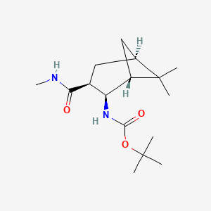 molecular formula C16H28N2O3 B6356653 Carbamic acid, N-[(1R,2R,3S,5R)-6,6-dimethyl-3-[(methylamino)carbonyl]bicyclo[3.1.1]hept-2-yl]-, 1,1-dimethylethyl ester CAS No. 1027343-56-1