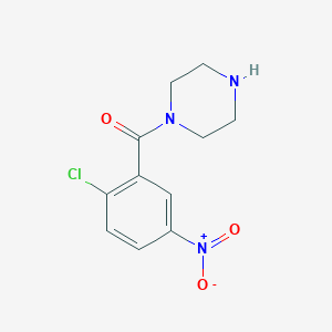 molecular formula C11H12ClN3O3 B6356656 1-(2-Chloro-5-nitrobenzoyl)piperazine CAS No. 784135-98-4