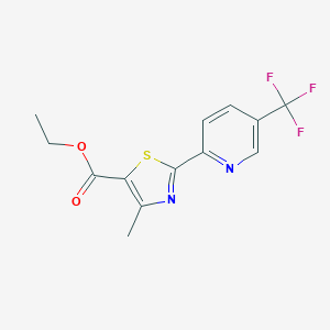 molecular formula C13H11F3N2O2S B063569 Ethyl 4-methyl-2-[5-(trifluoromethyl)pyridin-2-yl]-1,3-thiazole-5-carboxylate CAS No. 175277-54-0
