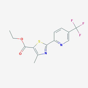 Ethyl 4-methyl-2-[5-(trifluoromethyl)pyridin-2-yl]-1,3-thiazole-5-carboxylate