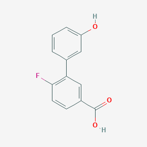 molecular formula C13H9FO3 B6356909 3-(5-Carboxy-2-fluorophenyl)phenol CAS No. 1181566-65-3