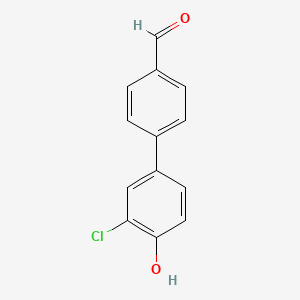 molecular formula C13H9ClO2 B6356925 2-CHLORO-4-(4-FORMYLPHENYL)PHENOL CAS No. 1176625-92-5