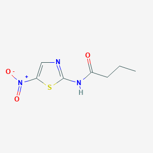 molecular formula C7H9N3O3S B6356931 N-(5-nitro-1,3-thiazol-2-yl)butanamide CAS No. 14645-50-2