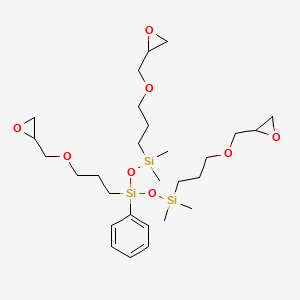molecular formula C28H50O8Si3 B6356942 Tris(glycidoxypropyldimethylsiloxy)phenylsilane CAS No. 90393-83-2