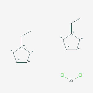 molecular formula C14H18Cl2Zr B6356959 BIS(ETHYLCYCLOPENTADIENYL)ZIRCONIUM DICHLORIDE CAS No. 73364-08-6